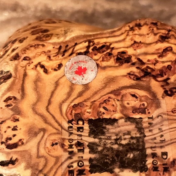 Rare Bird's Eye Aspen Burl Bowl And Coasters Hand Made In Yukon Canada, Marked - Picture 15 of 17